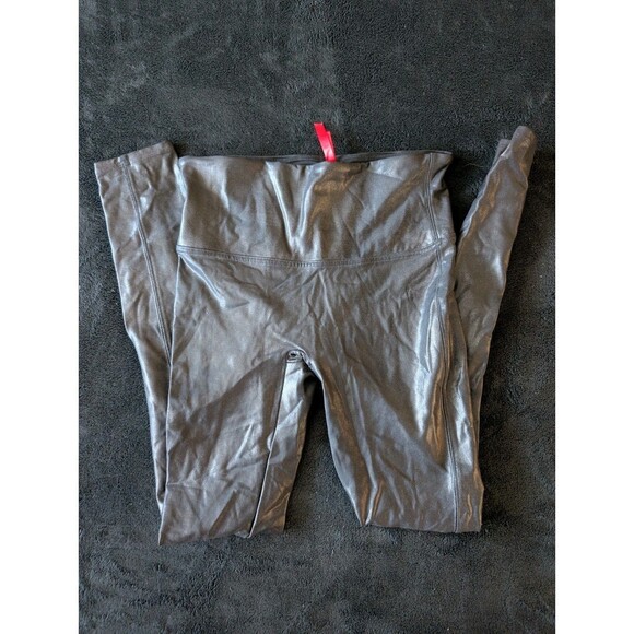 Spanx Leather Look Wet Compression Shaping Leggings Slimming Grunge Fairygoth - Picture 2 of 10
